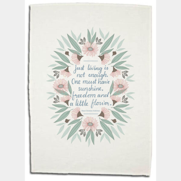 Little Flower Quote Tea Towel Thumbnail