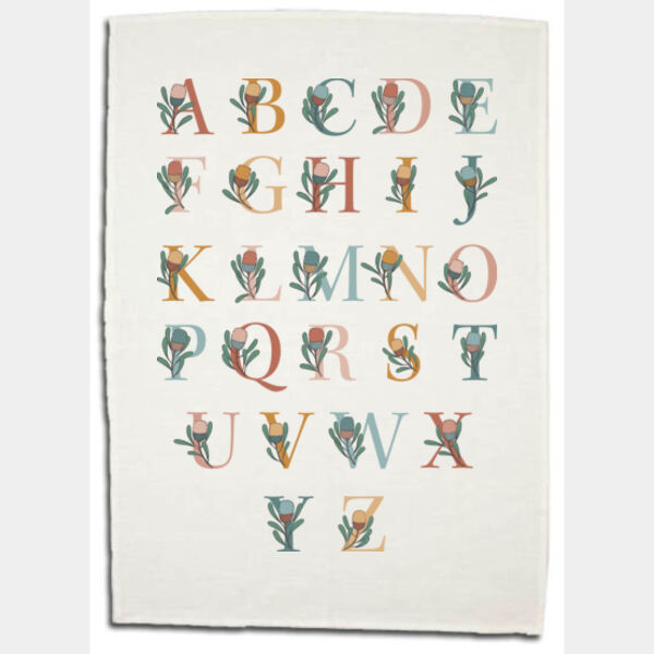 Precious Bloom Alphabet Tea Towel Thumbnail